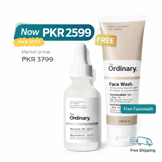 The Ordinary Niacinamide 10% + Zinc 1% Serum (30ml) with Free Niacinamide Face Wash