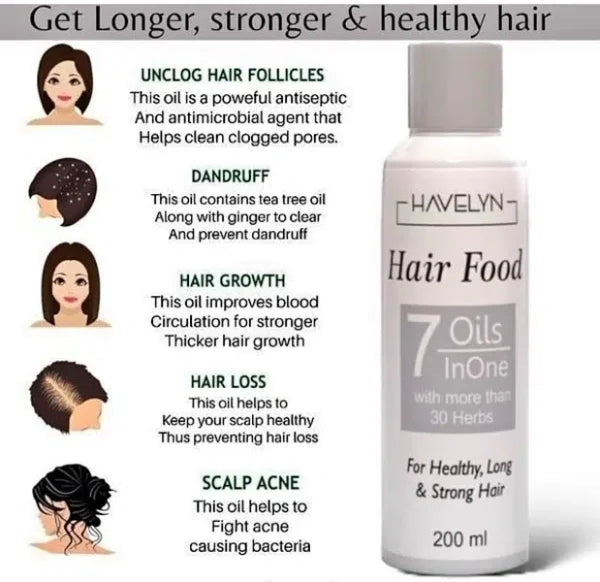 Hair Food Oil 7 Oils in One for Long, Strong, and Healthy Hair